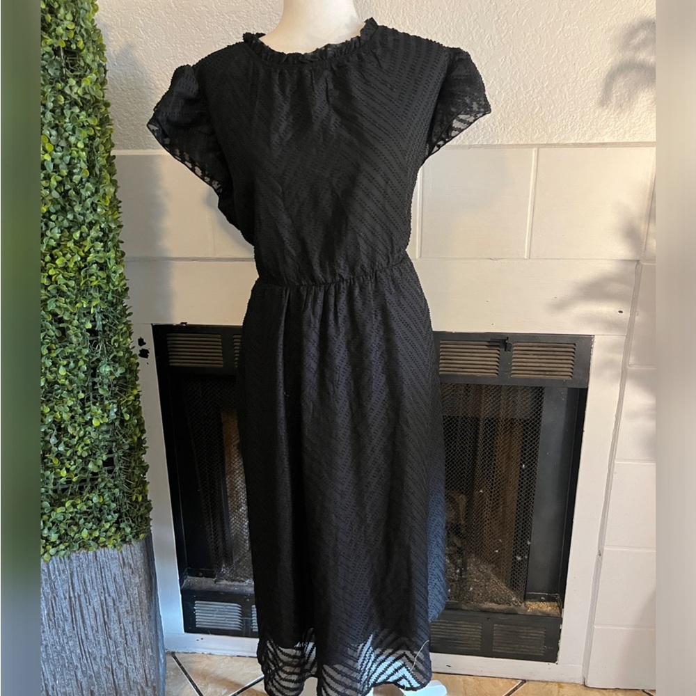 City Chic Black Midi Dress